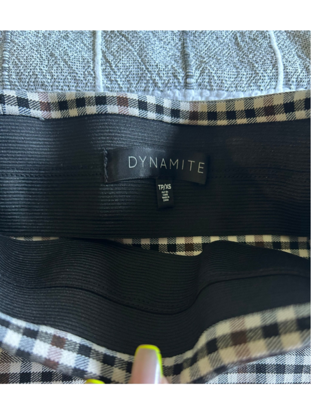 Plaid Mini Skirt, Size XS, Brown Colour-way - Picture 5 of 5